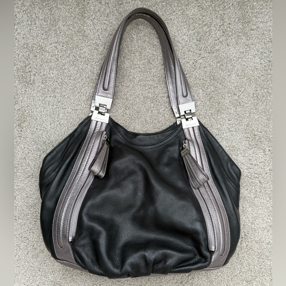 Elegant Black and Silver Designer Bag